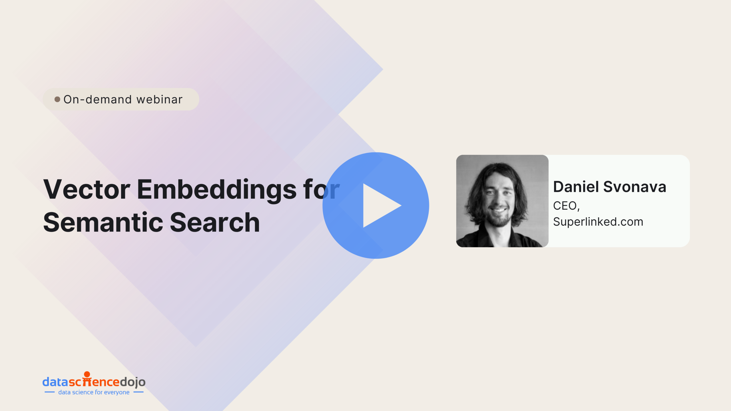 Vector embeddings for semantic search